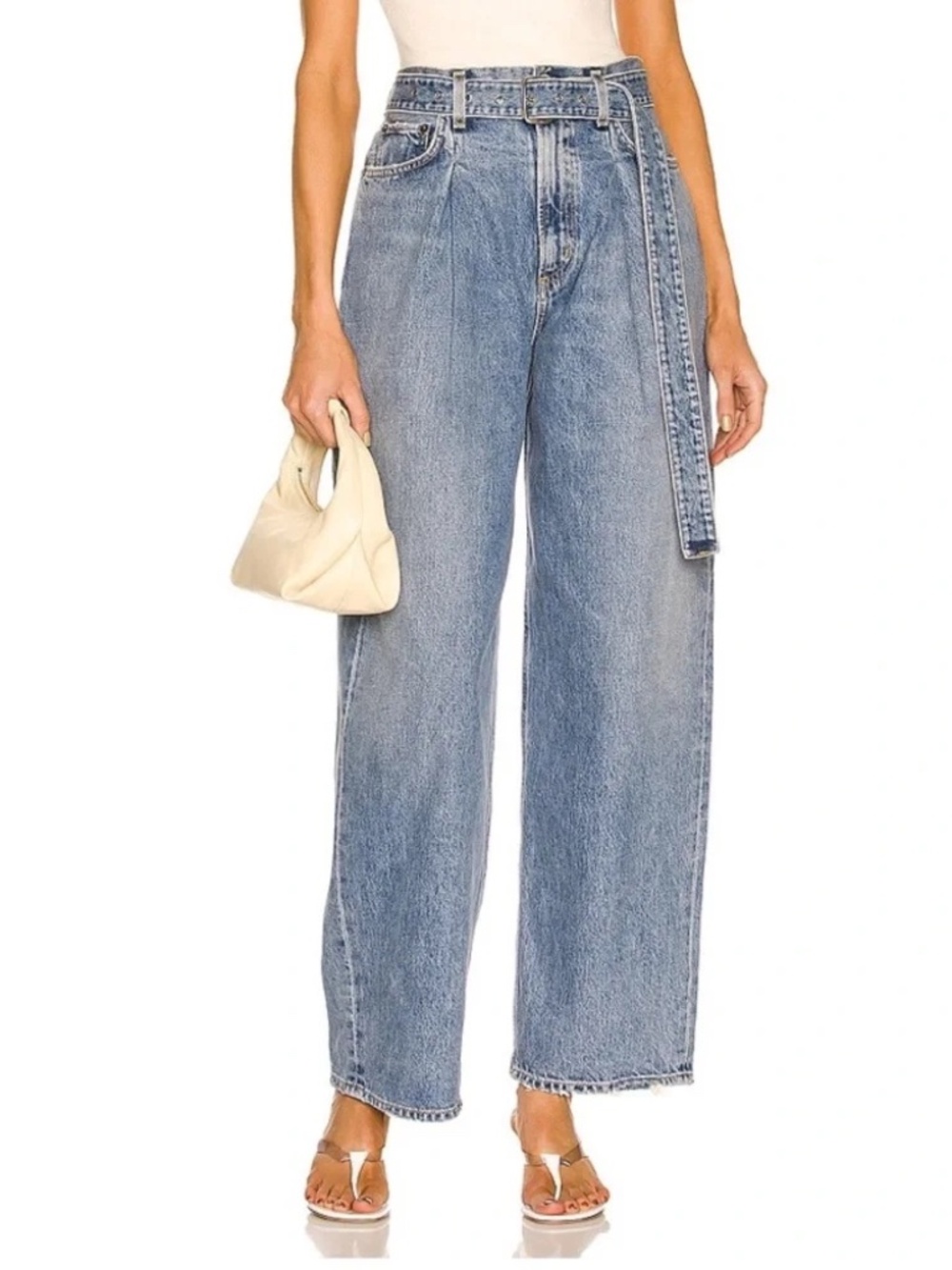 Agolde Baggy Belted Jeans - Picture 2 of 7